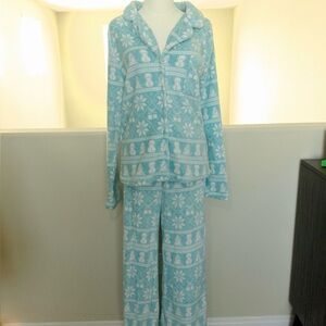 Light Blue Snowflake Pajama Set